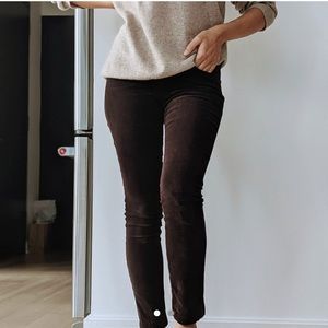 Lagence Chantal pants in a brown corduroy.